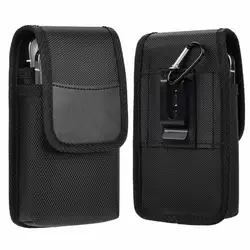 Universal phone bag under 7.5 inches Nylon Dual Pocket Cell Phone Belt Pouch Case Men's Outdoor bag for iPhone Samsung Xiaomi