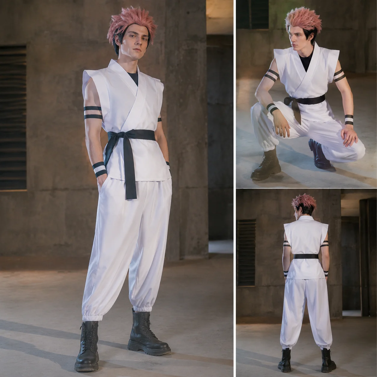 Ryomen Sukuna Cosplay Costume Jujutsu Kaisen Anime Kimono Outfit Full Set Tatto… - Image 4