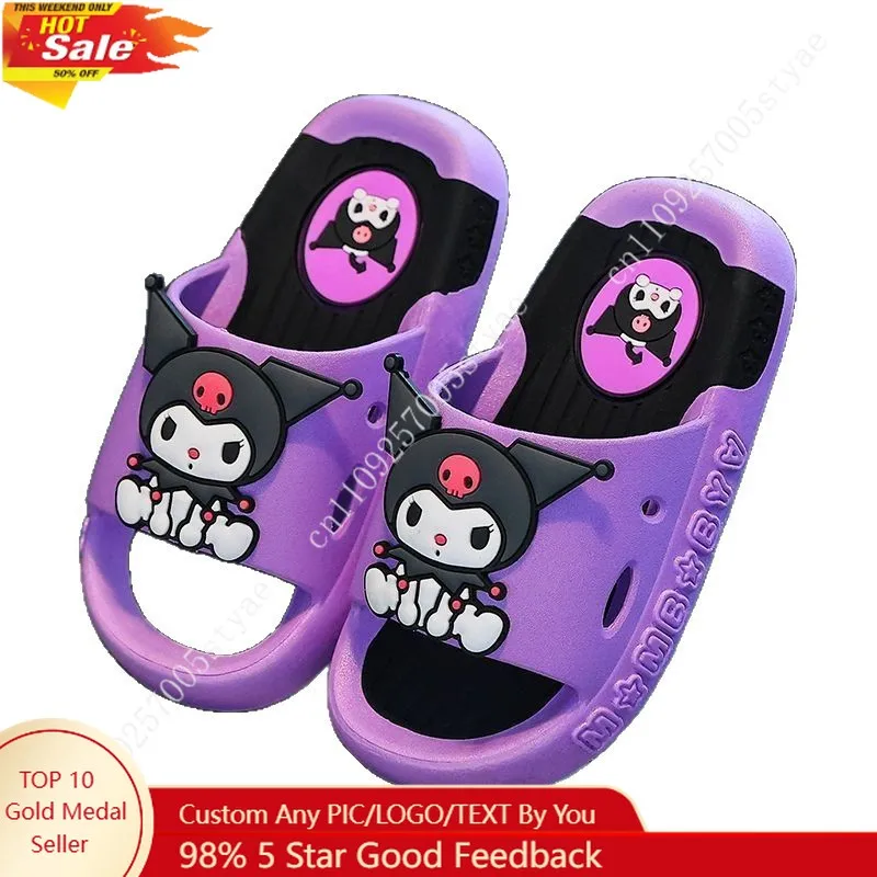 

A Pair of Summer Sandals Cartoon Cute Slippers for Girls Baby Soft Sole Non-Slip Bathroom Home Suitable for Summer Indoor Outdoo
