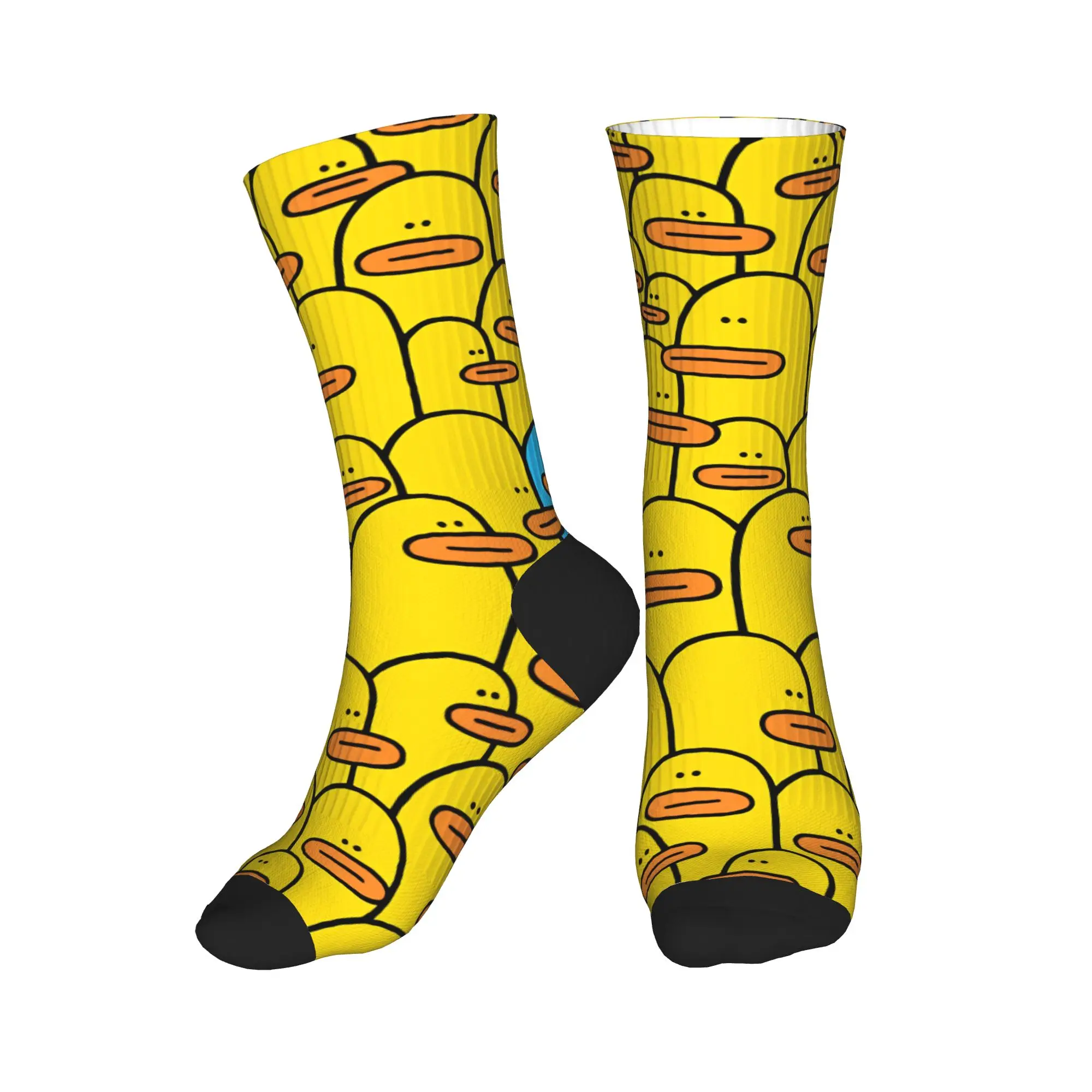 A Group Of Yellow And Blue Birds Socks  Fashion Stockings Winter Non Slip Couple Socks Medium Soft Graphic Running Sports Socks
