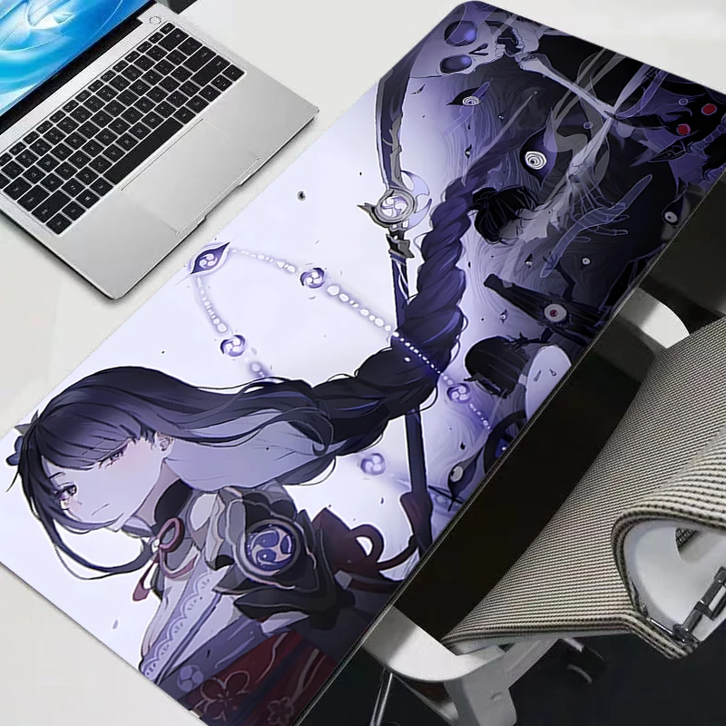 

Mouse Pad Anime Gaming Accessories Carpet Gamer PC Computer G-genshin Impact Raiden Shogun Keyboard Pad Rubber Desk Mat Mausepad