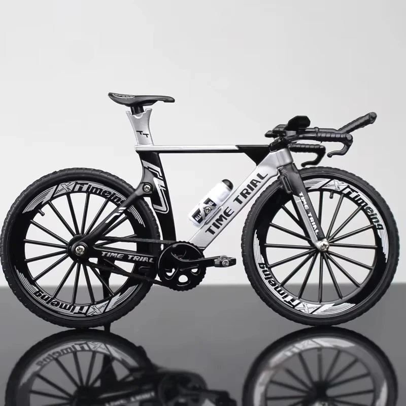 1:10 Mini Alloy Bicycle Model Diecast Metal Finger Racing Mountain Bike Folded Cycling Ornaments Advanced Collectibles