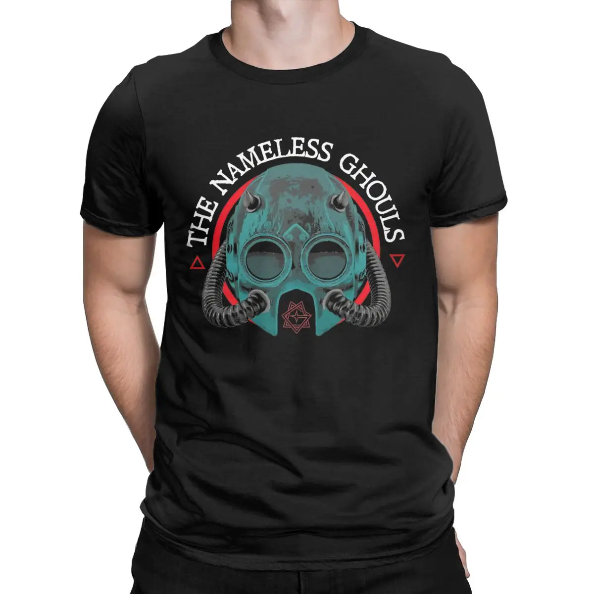 Gonst Ghost Band Nameless Ghouls T-Shirt for Men Unique Cotton Tee Shirt Crewneck Short Sleeve T Shirt Printed Tops