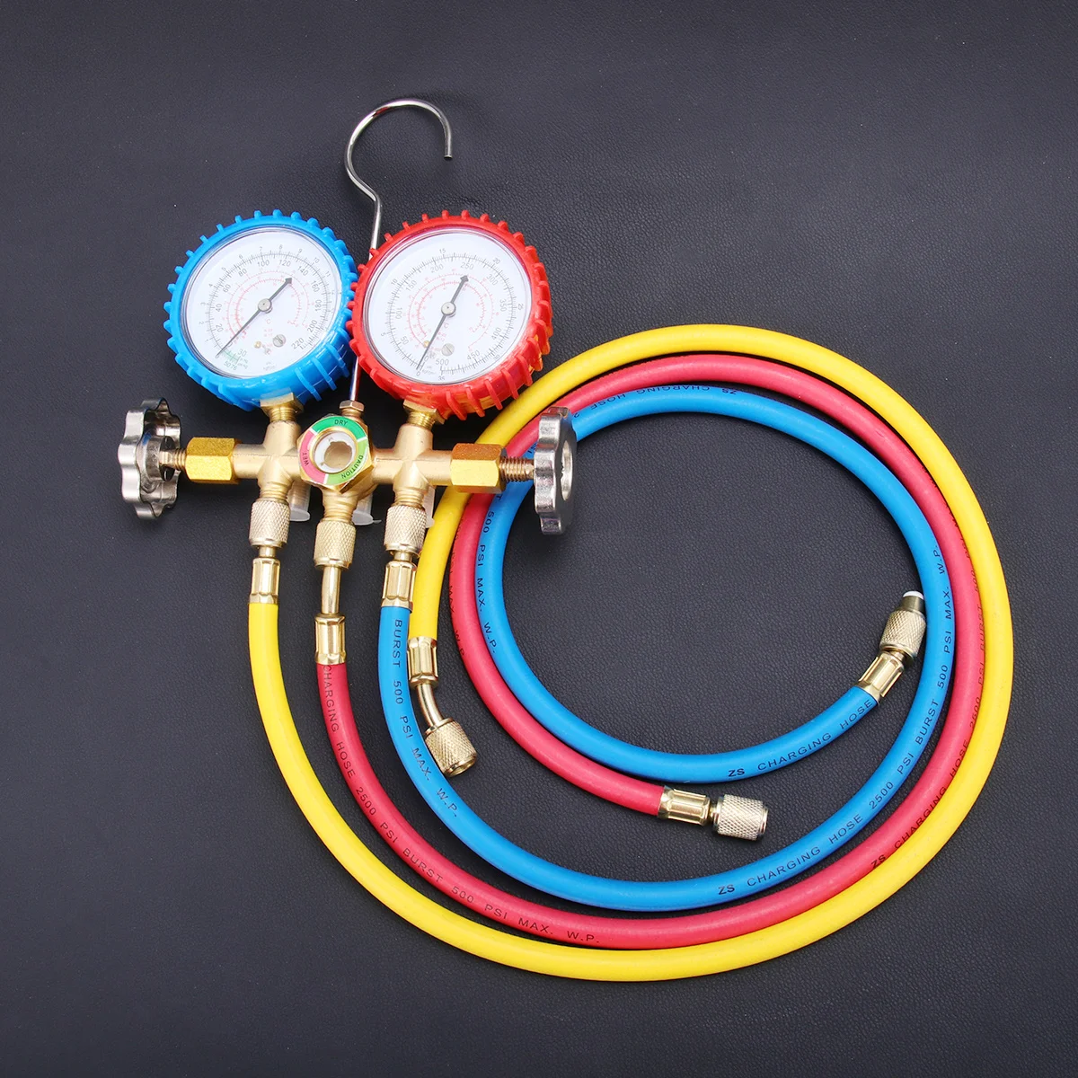 

Набор манометров для кондиционеров 536G с быстроразъемными соединениями высокого и низкого давления 1/4 дюйма SAE, прямые, для автомобилей и дома