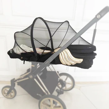Baby Buggy Klamboe Voor Cybex Priam JSW Mios Balios Gazelle S Melio Coya Kinderwagen Dubbele Rits Opvouwbaar Gemakkelijk Voor Reizen