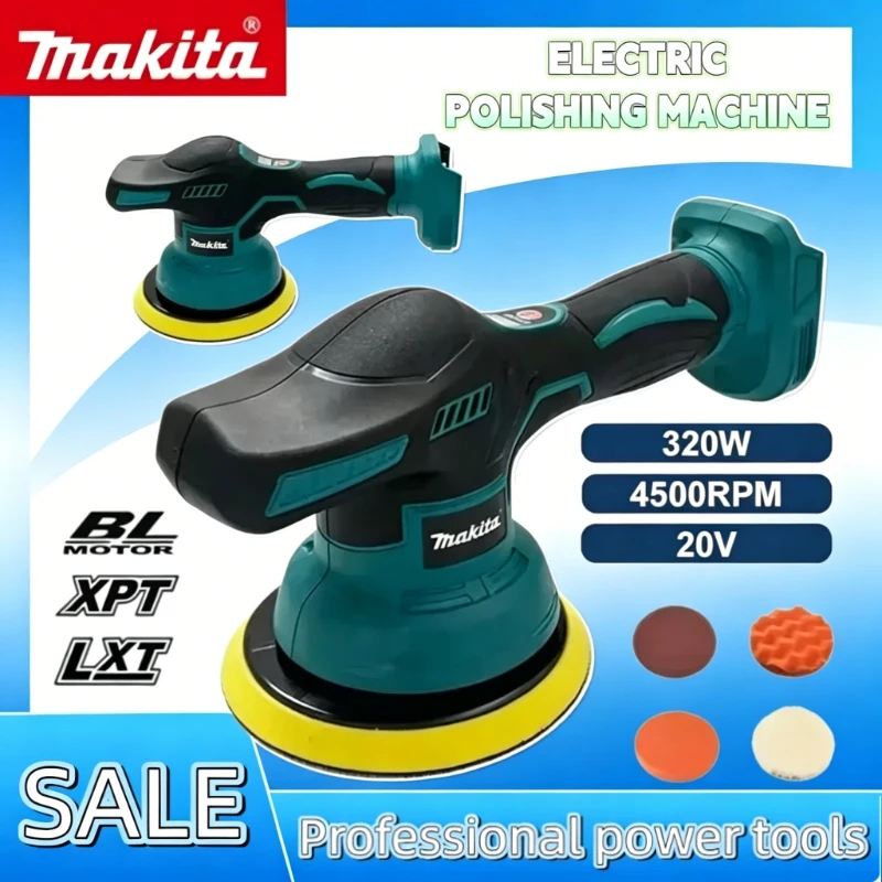 

Беспроводная электрическая полировальная машина Makita с 8 скоростями и цифровым дисплеем для автоматической полировки и нанесения воска, совместимая с аккумуляторами Makita