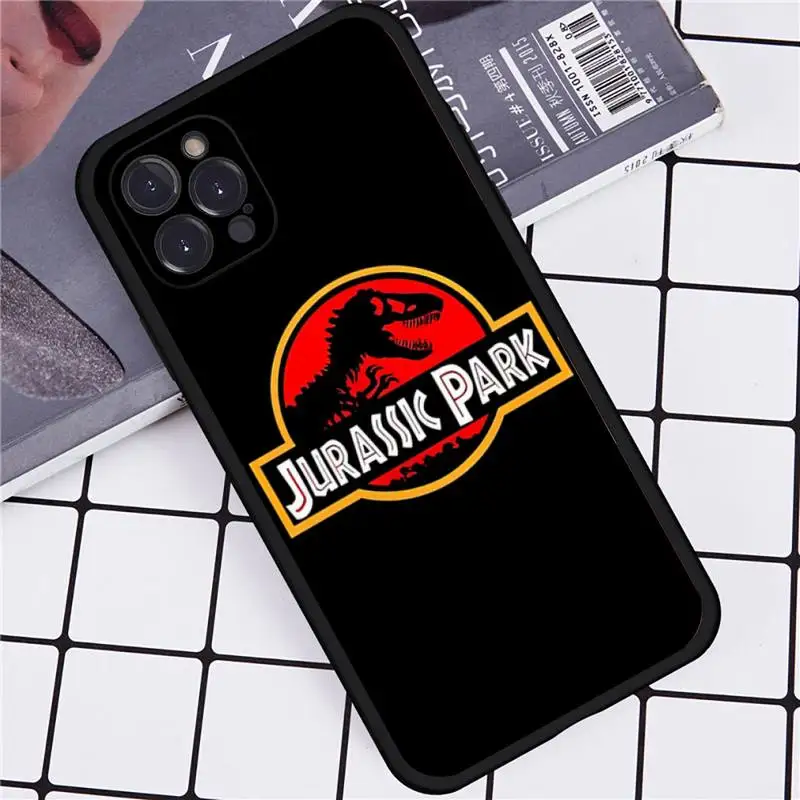 Jurassic Park Dinosaur Phone Case For iPhone 14 11 12 13 Mini Pro Max 8 7 6 6S Plus X SE 2020 XR XS Funda Case