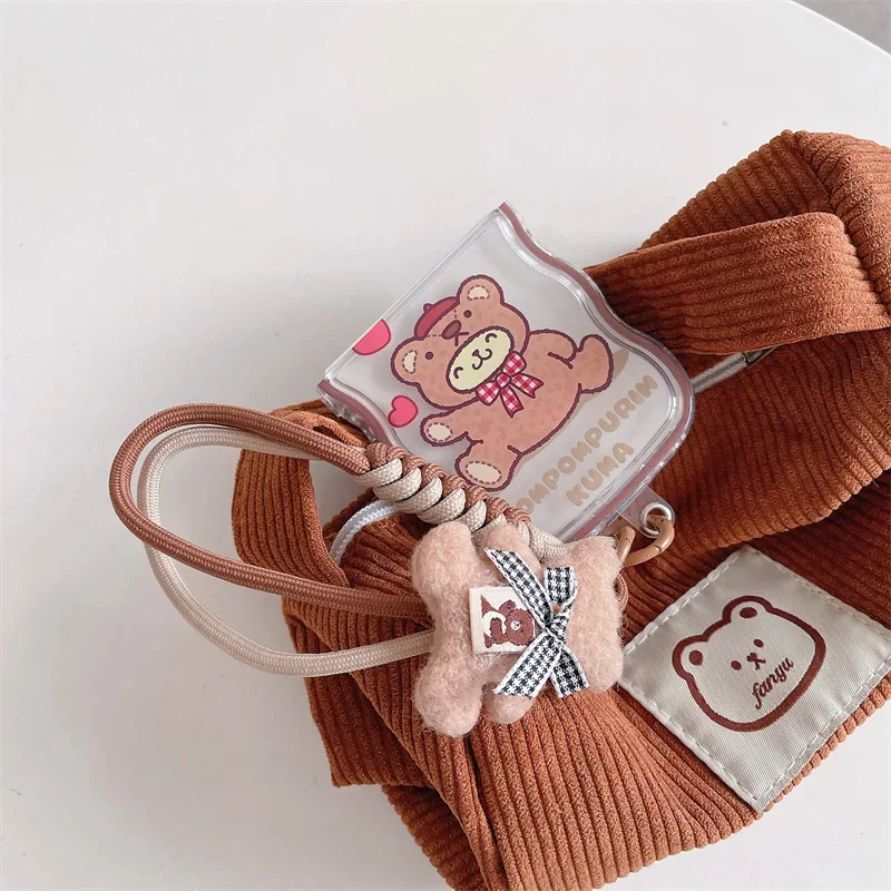 Capa de telefone de urso marrom dos desenhos animados, capa protetora, tampa traseira para Samsung Galaxy Z Flip, 6, 5, 4, 3, ZFlip3, ZFlip4, ZFlip5, ZFlip6