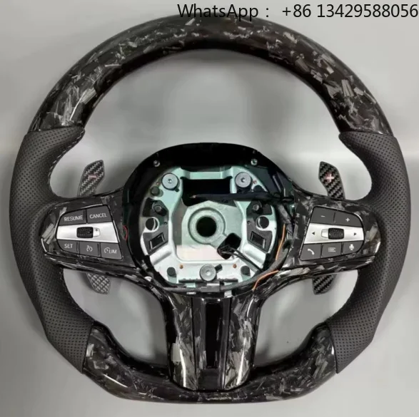 Custom Forged Carbon Shift Paddles Car Steering Wheel for BMW G30 G20 G01 G07 F90 G11 G12 G80 G06 G15 G05 G38 G37 Sport Edition