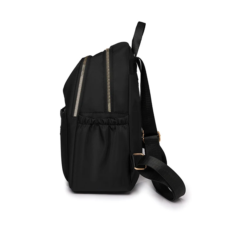 Eleganter Damenrucksack im schlichten Stil, wasserdichte Nylon-Umhängetasche, geeignet für Schule, Outdoor-Einkäufe – Detail 5