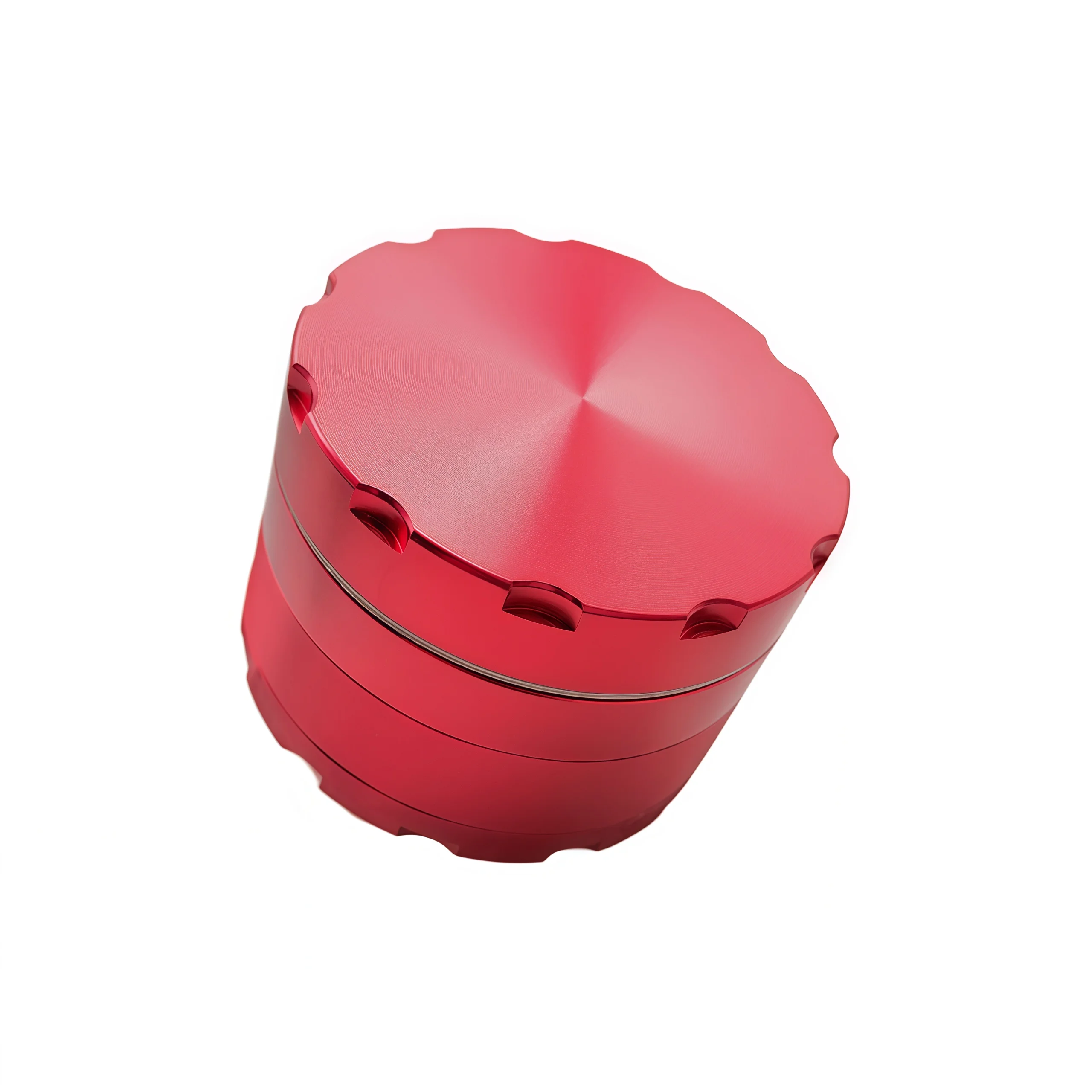 4-62mm Aluminum Alloy Tobacco Grinder with Non-Slip Serrated Top, Pollen Catcher ,Magnetic Closure, Herb Grinder,Smoking acces