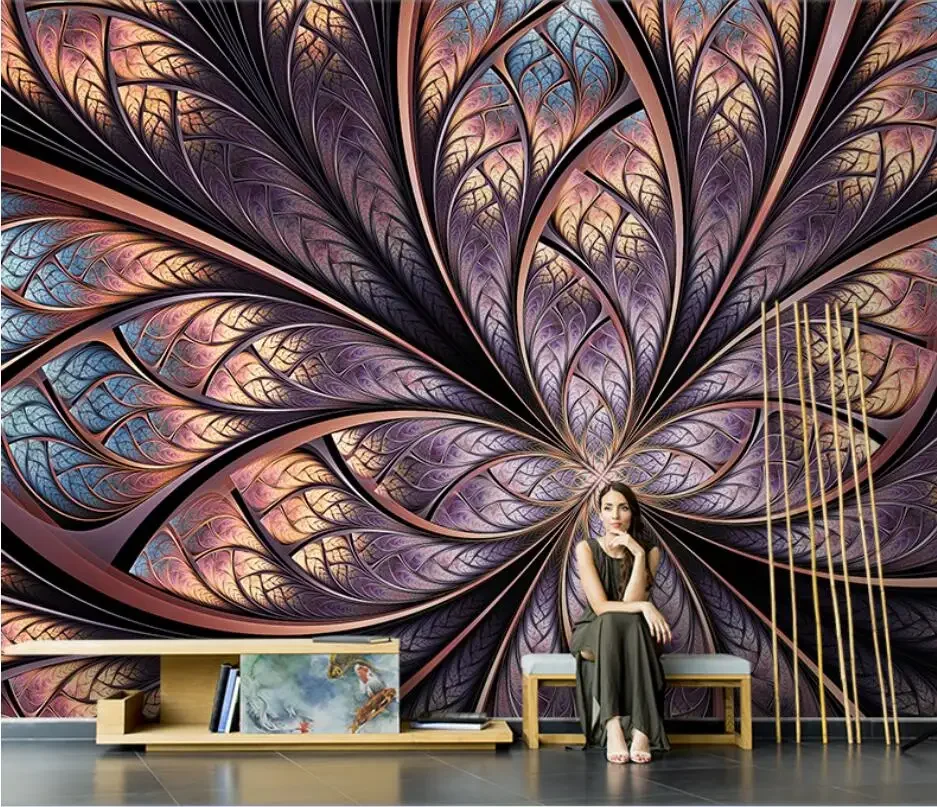 

custom papel de parede 3D Nordic abstract wallpapers retro geometric mural Wallpaper for living room decoration Art wall sticker