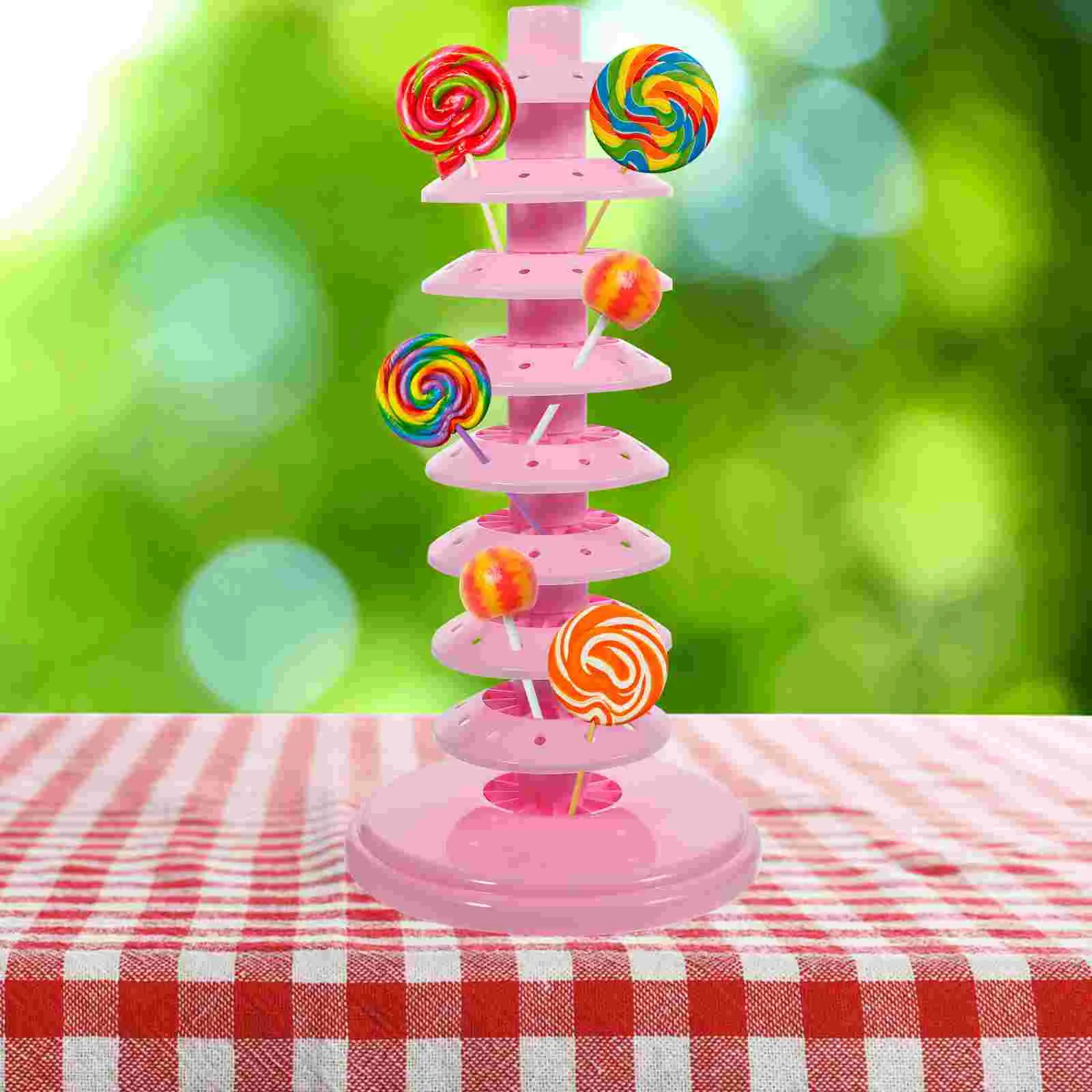 Lollipop Display Stand Cookie Delicate Rack Paper Cup Decorative Multi-layer Holder Pp Cake Baby Displaying Supply