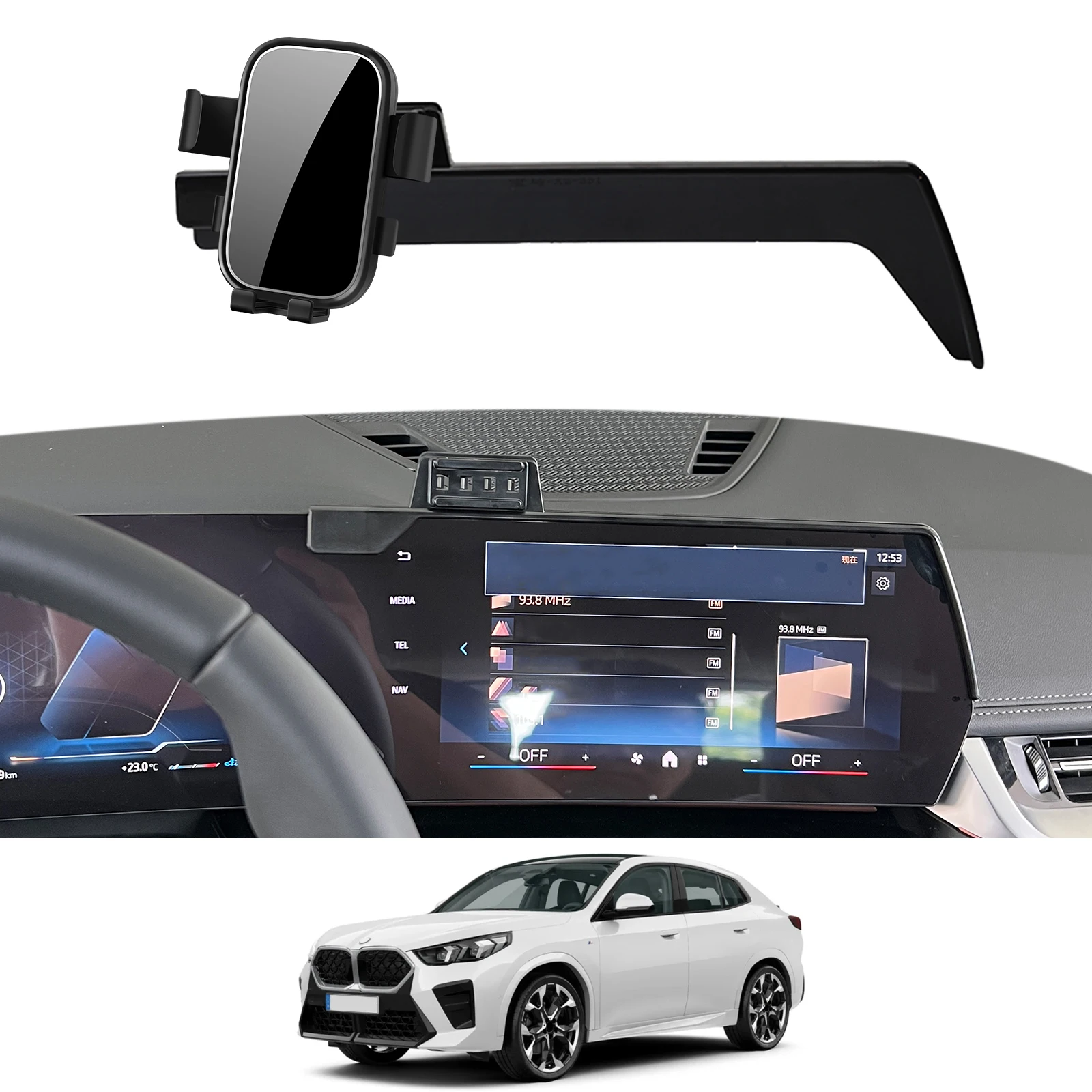 

Car Mobile Phone Holder for BMW X2 2023 2024 2025 ix2 GPS Bracket Navigation Stand Auto Accessories