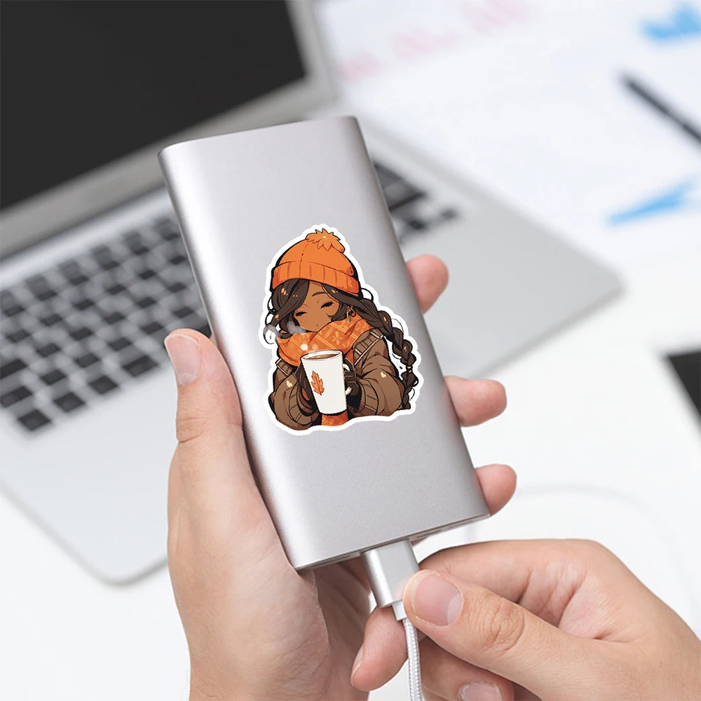 10/30/50pcs Cute Cartoon Autumn Girl Graffiti Stickers Decals Laptop Motorcycle Phone Suitcase Car Waterproof Sticker Kids Toys