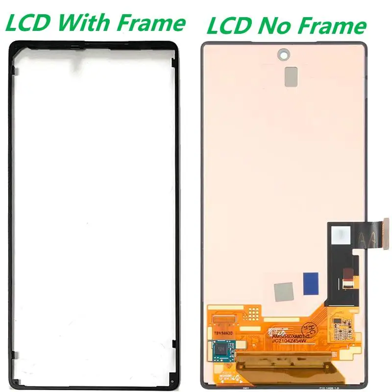 6.4 Original For Google Pixel 6 Touch Screen Digitizer Assembly Replacement Google Pixel 6 GB7N6 G9S9B LCD Display With Frame