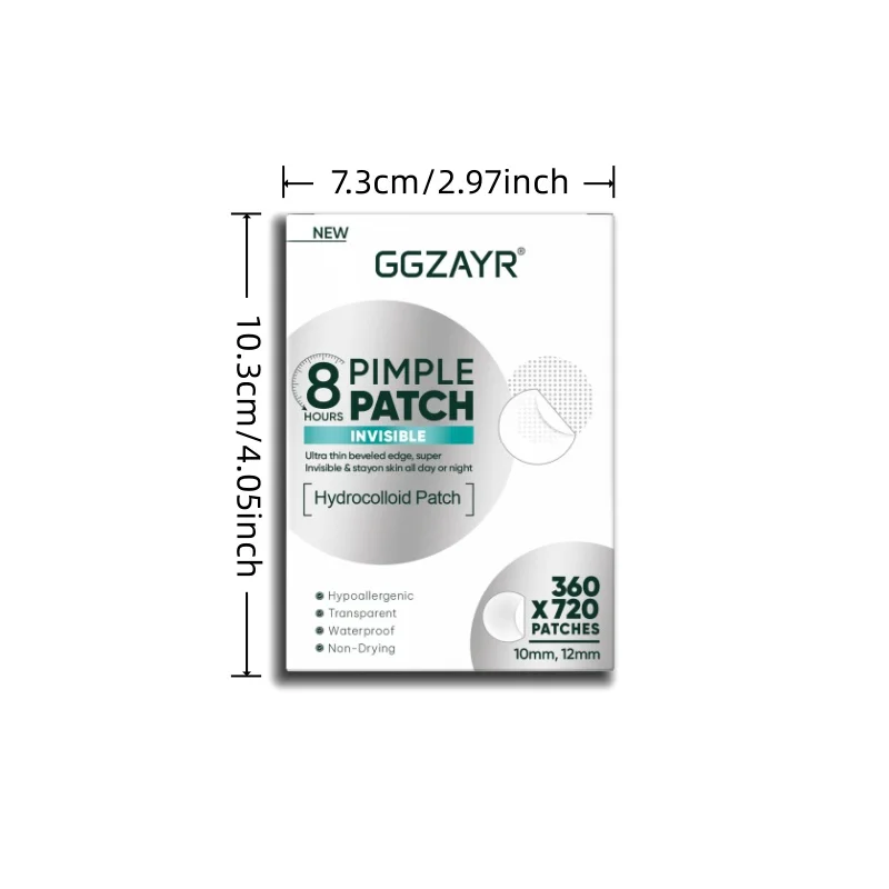 Набор смешанных патчей от прыщей в горошек, 360/720 шт., различные размеры, глубоко очищающие, без спирта, приятные для кожи, унисекс, для скрытия прыщей