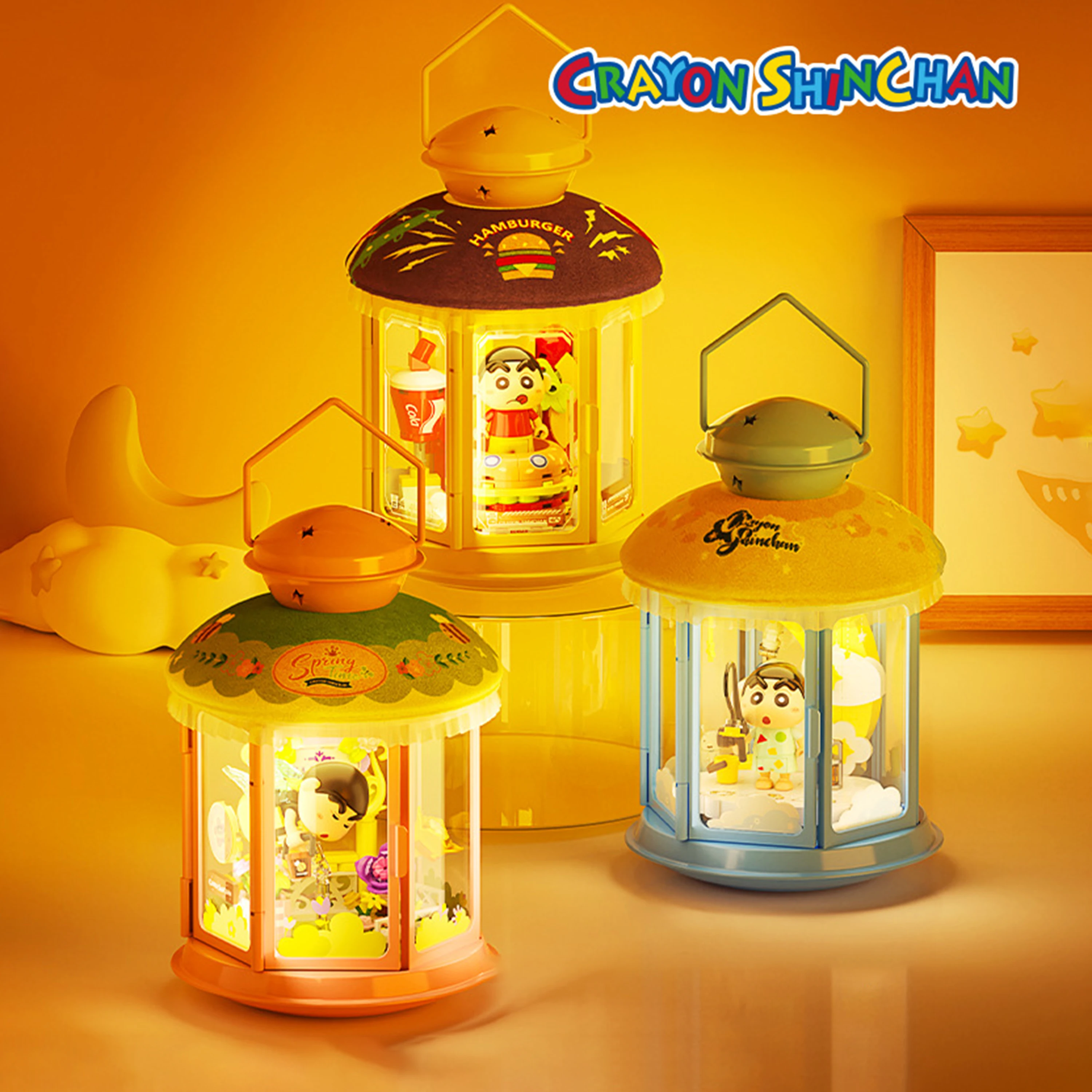 

Crayon Shin Chan Building Blocks Night Light LED Desk Lamp Anime Model Puzzle Assembly Toy for Kids Birthday Gift Collection