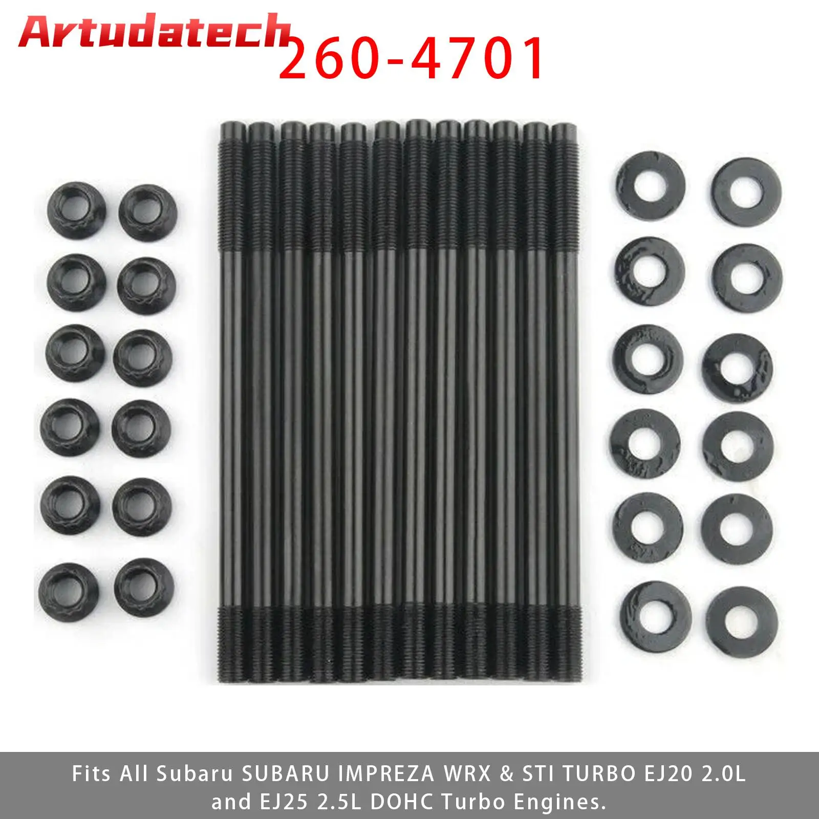 Artudatech Cylinder Head Stud Kit 260-4701 For Subaru Impreza WRX STi EJ20 EJ25 DOHC 12014