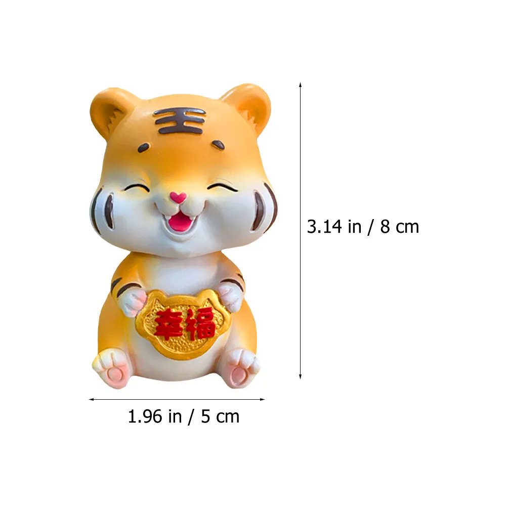 1Pcs Premium Resin Tiger Car Ornament Cute Fashionable Desktop Decor for Home Office Coffee Shop Bar Living Room Photography view 6
