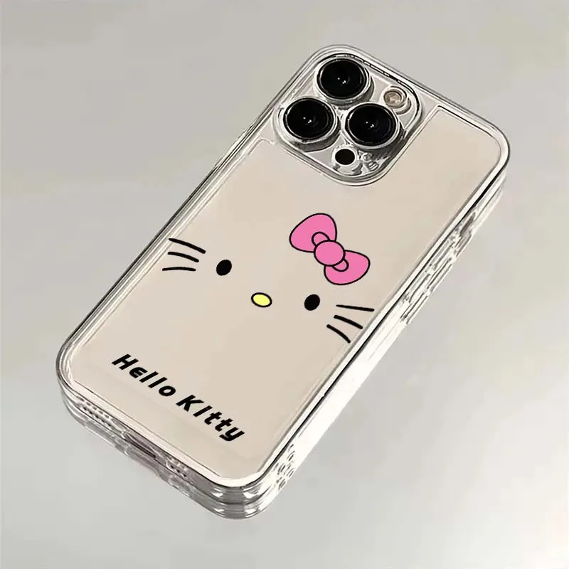 ハローキティ レオパード柄 Apple iPhone 17 16 15 14 13 12 11 Air Pro Max Plus Mini 透明 ソフトフォンケース