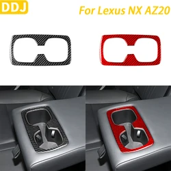 For Lexus NX AZ20 250 350H 450H 2022-2024 Accessories Carbon Fiber Rear Water Cup Holder Panel Cover Trim Car Interior Sticker