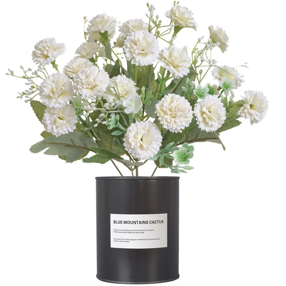 

Simulated Cloves Carnations Artificial Flower Bundle Silk Plastic Material Lifelike Vase Arrangement For Home Office