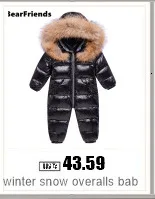 Winter Warm Down Jackets Boys Thicken Jumpsuit Parka Overalls Baby Toddler Girl Clothes Kids Snowsuit Children Clothing Set 2pcs