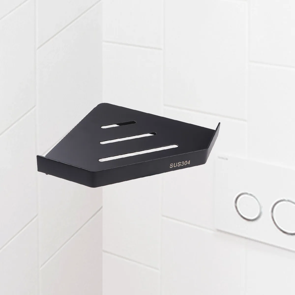 

1 шт. угловая настенная полка из нержавеющей стали без сверления для ванной и кухни, держатель для шампуня, органайзер для хранения на кухне