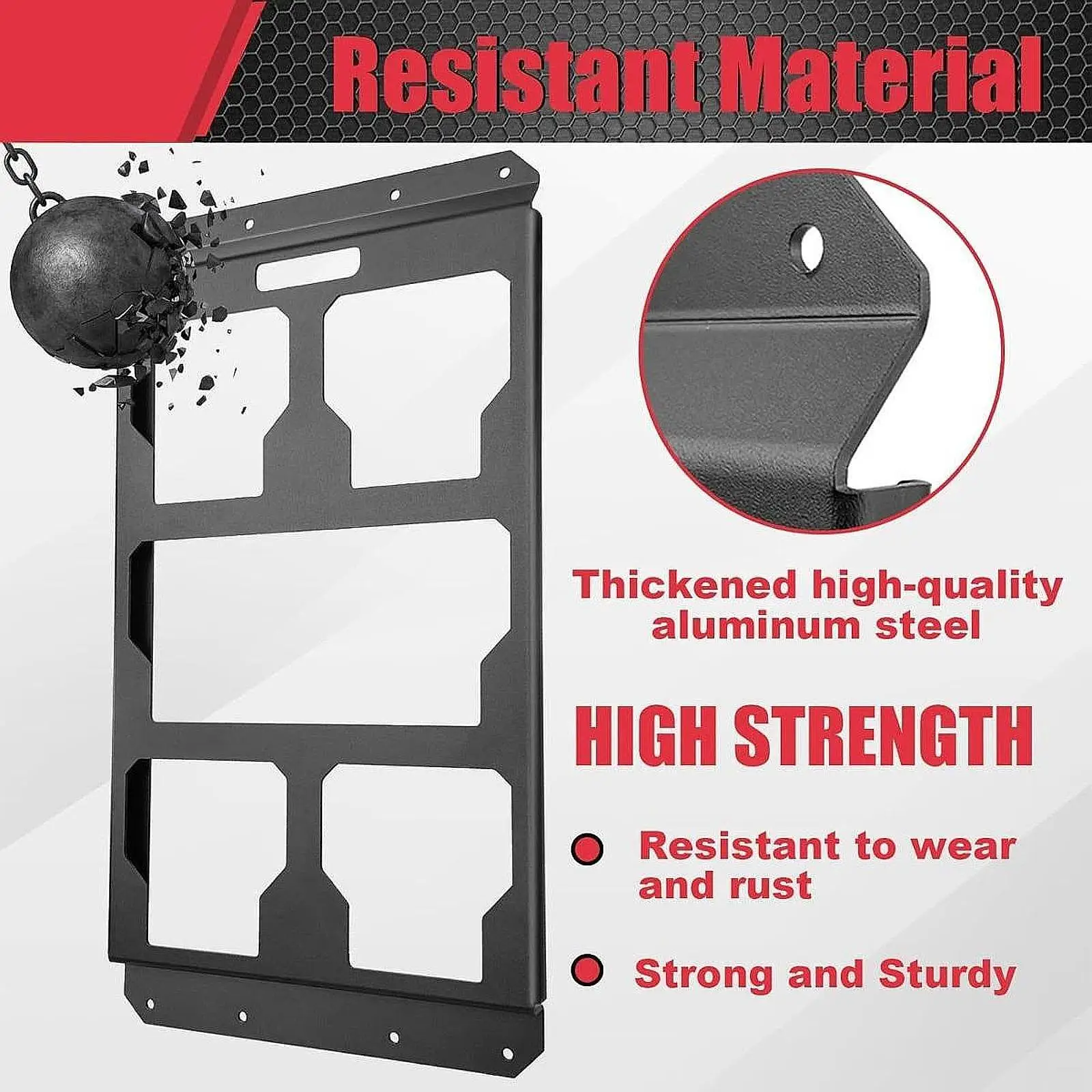 Modular Tool Storage Base Plate 38cmx21cm Heavy Duty for Wall Floor Molle Panel Quick Installation Versatile