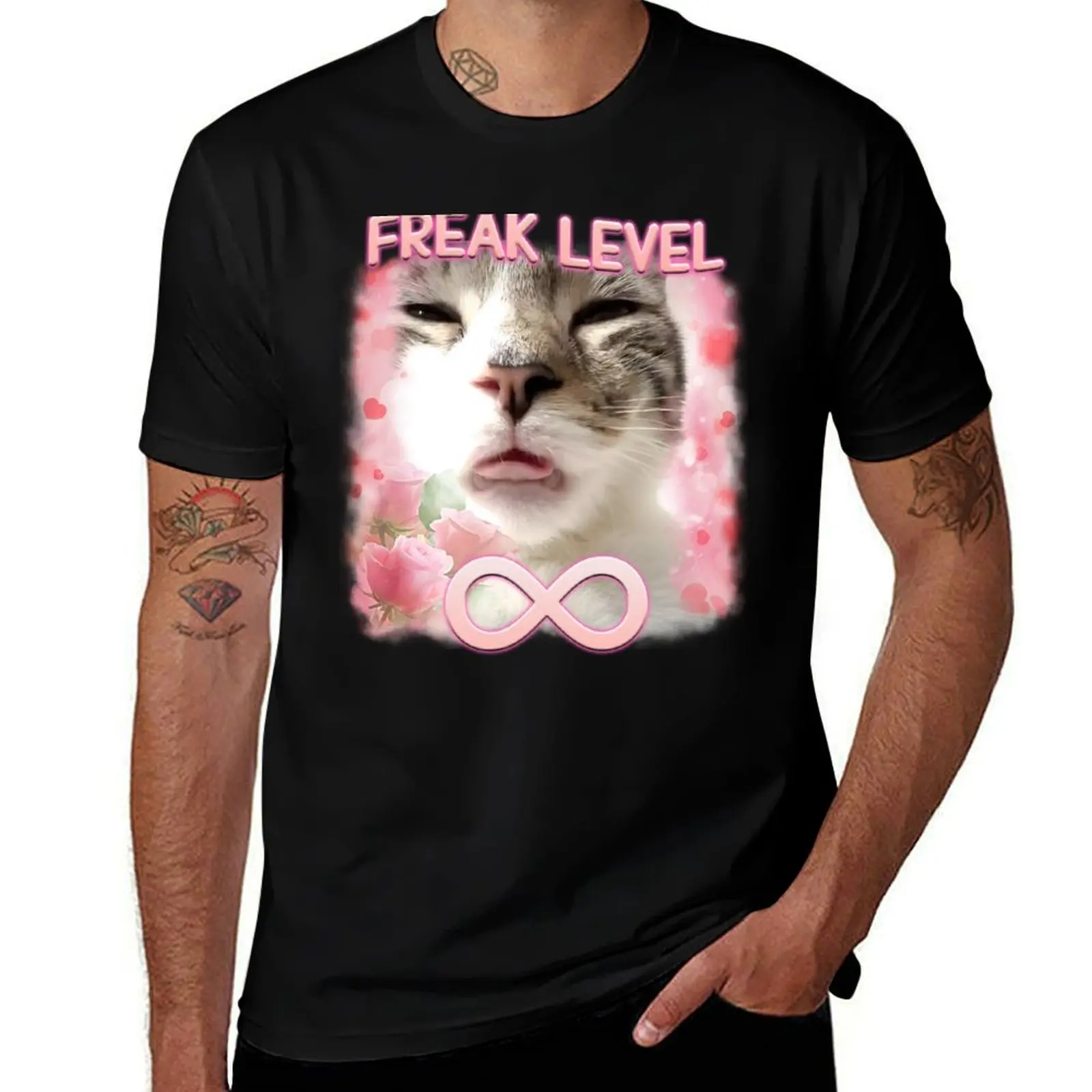 

Freaky Ahh Funny Cat Meme Gifts for Freak T-Shirt new edition anime tshirt custom t shirt anime stuff oversized t shirt men