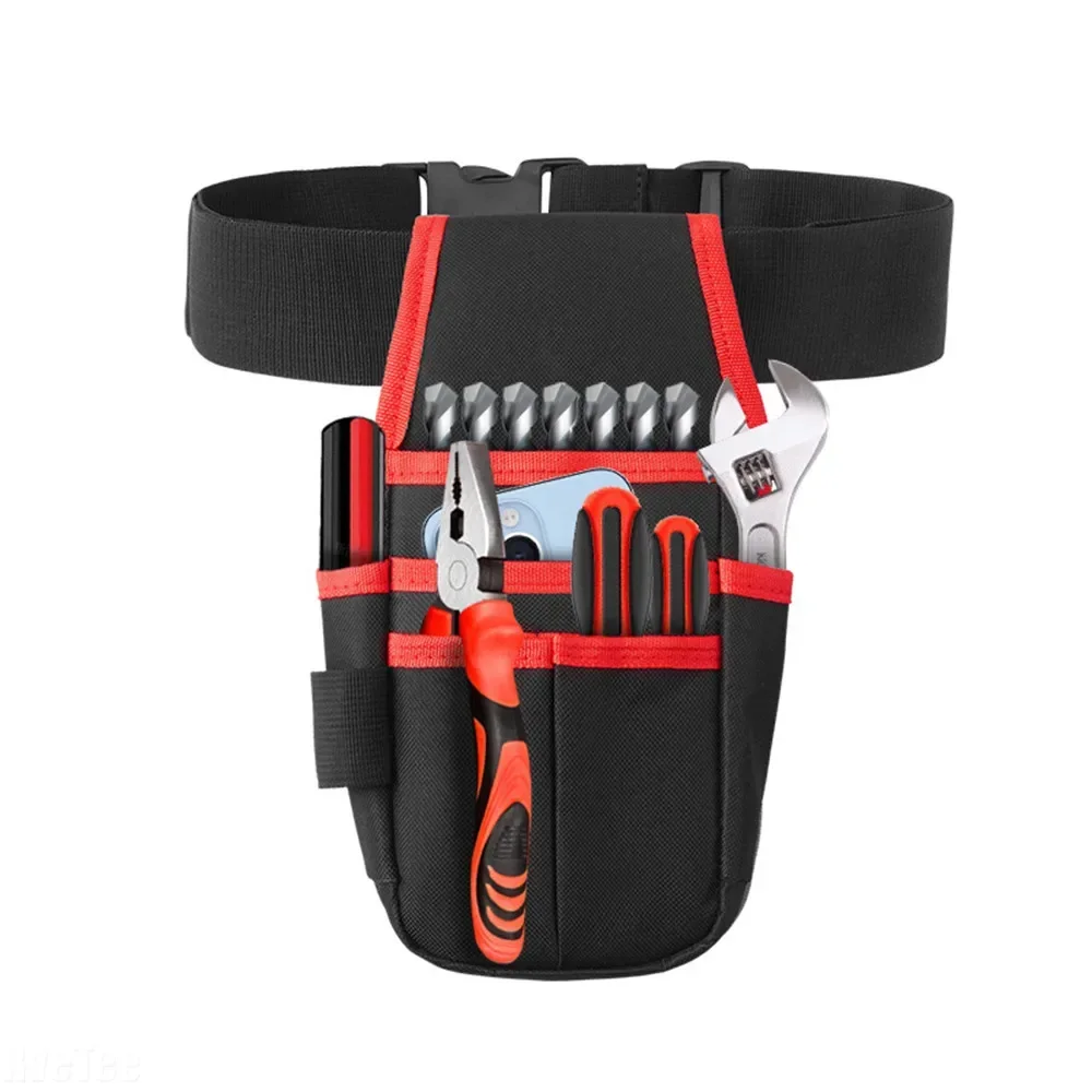 Electrician Tools Bag with 8 Internal Pockets Waist Pouch Belt Storage Holder Organizer Garden Tool Kits Waist Pack Oxford Cloth