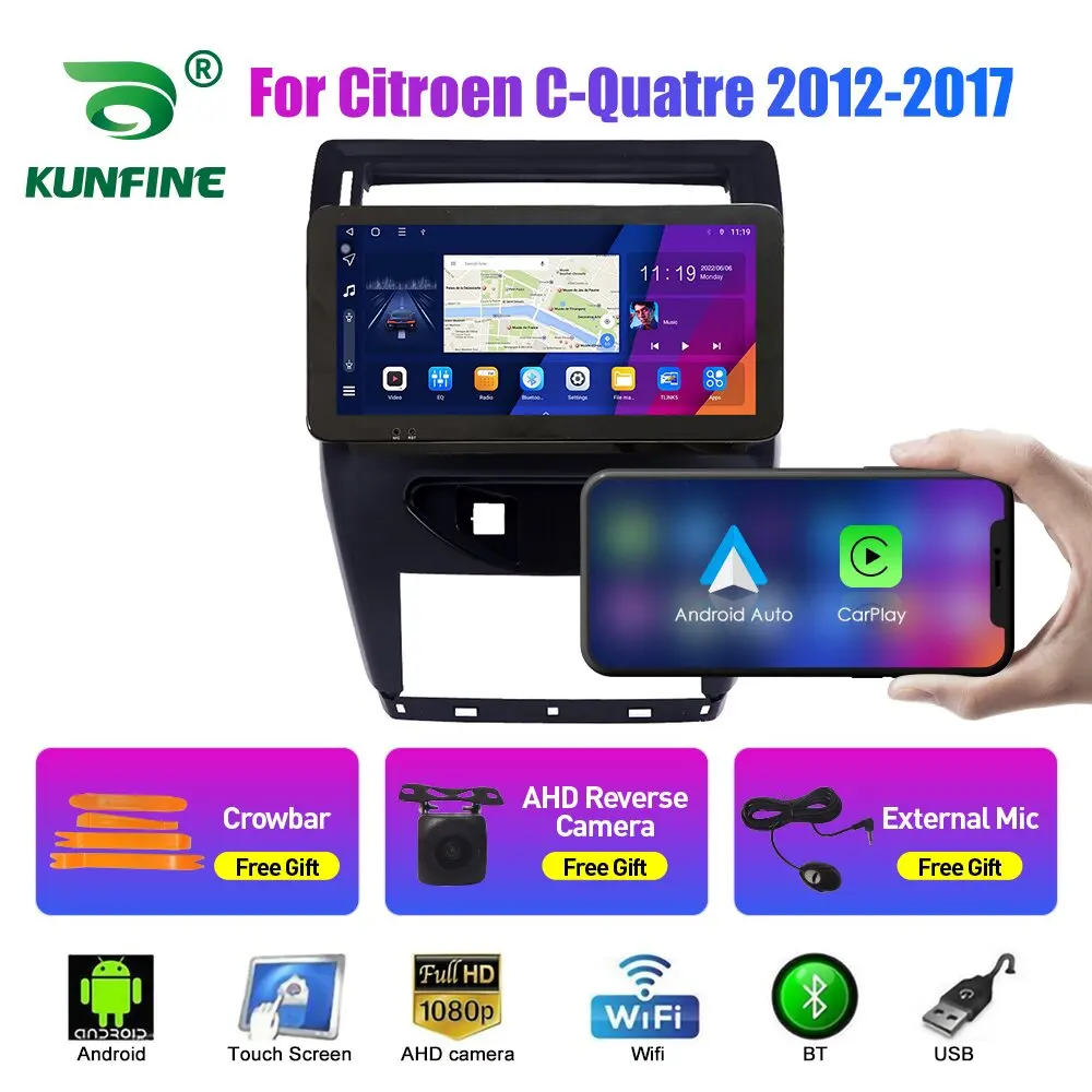 

10.33 Inch Car Radio For Citroen C-Quatre 12-17 2Din Android Octa Core Car Stereo DVD GPS Navigation Player QLED Screen Carplay