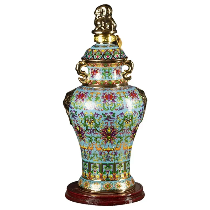 

Enamel colored high-end ceramic empty wine bottle, 5-pound wine jar