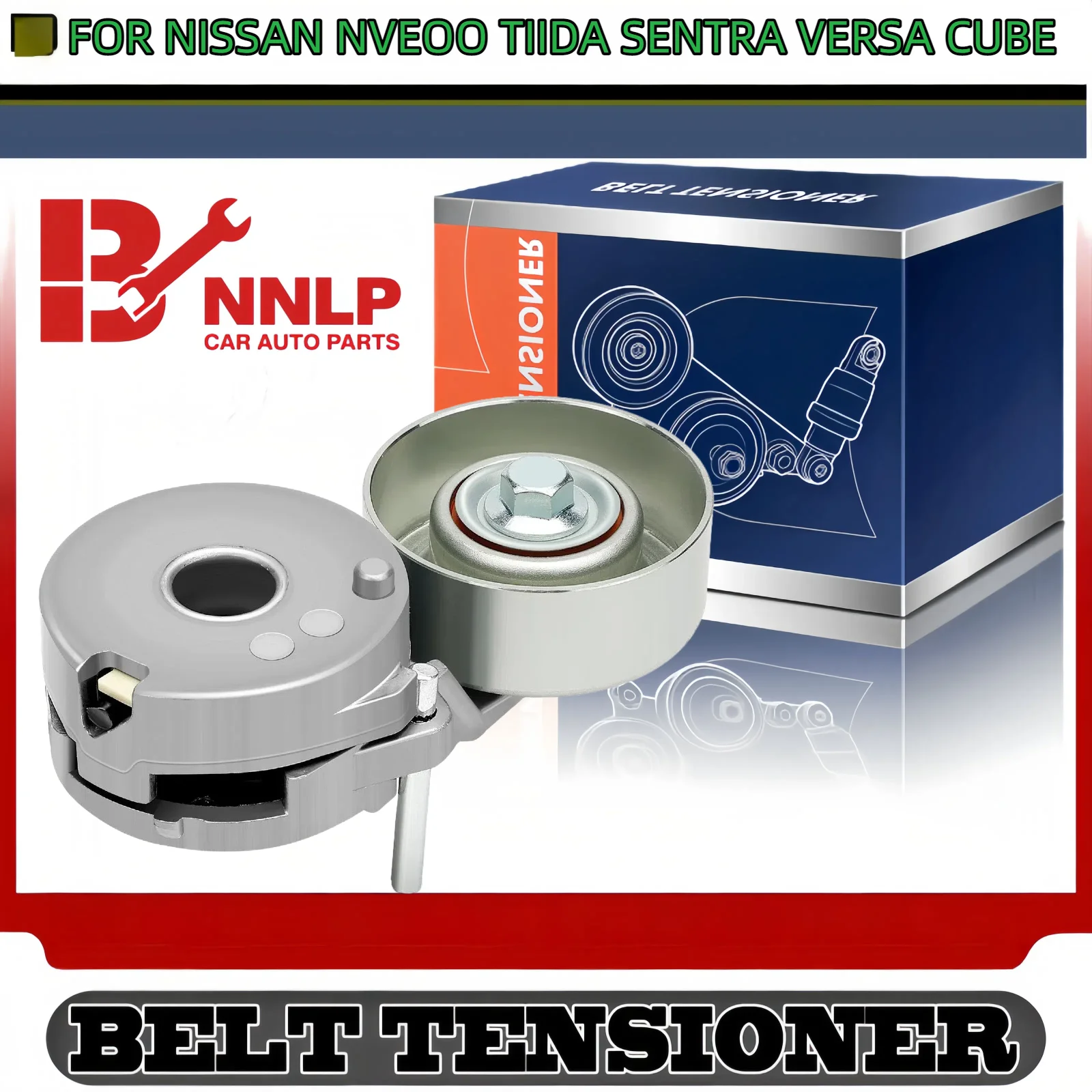 

Belt Tensioner Assembly w/ Pully for Nissan Sentra Versa NV200 Tiida 11955ET00A 11955ET00A 11955JD20A 11955DN200 89396 BT494