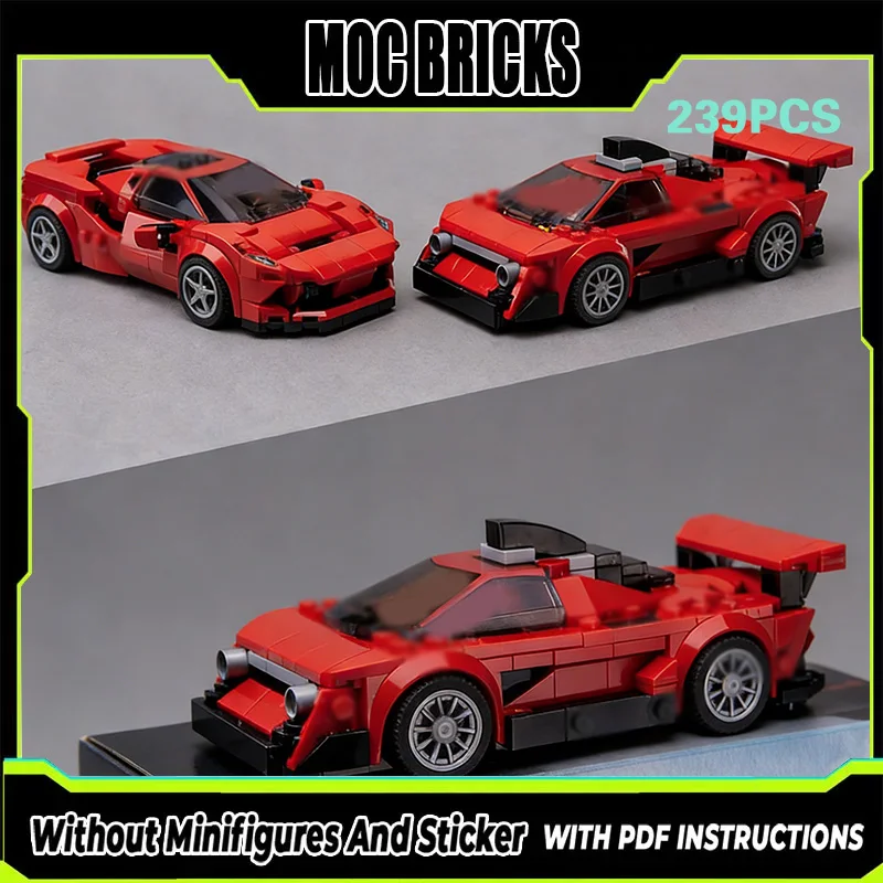 

Speed Racing Car Model MOC Building Bricks GT Hyper Sports Car Modular Technology Gifts Holiday Assemble Children Toys Suit