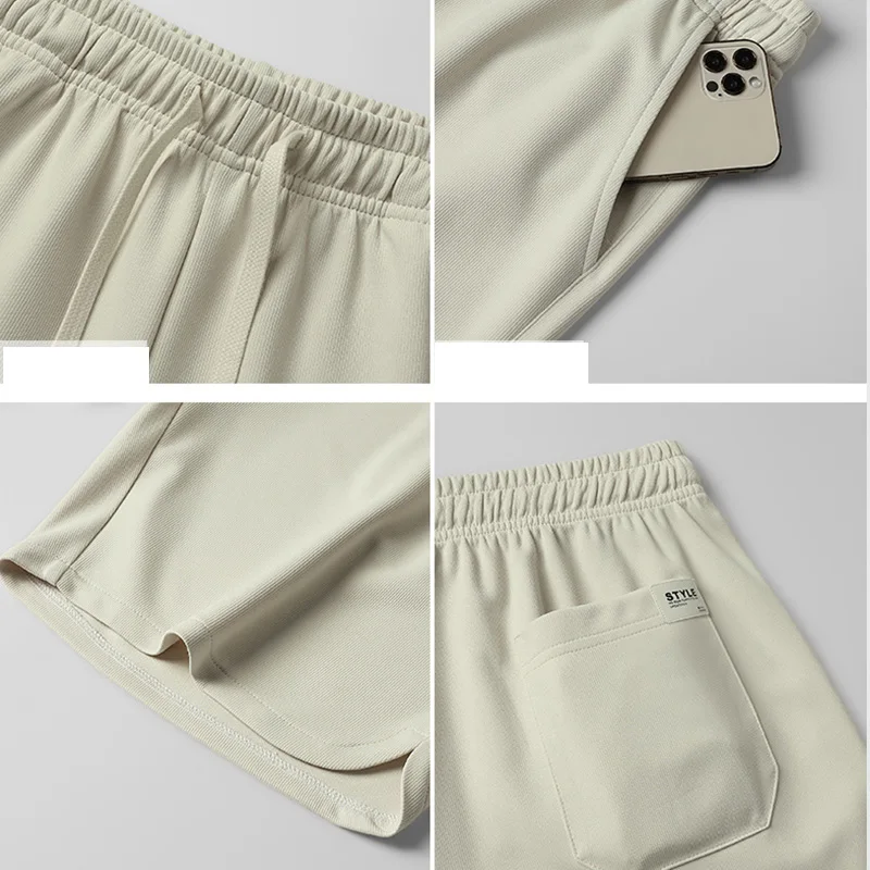 Summer Quick Men's Sets Fashion Drying Casual Breathable Short Sleeve Sports Tracksuits T-shirt+shorts Brand Basketball Full