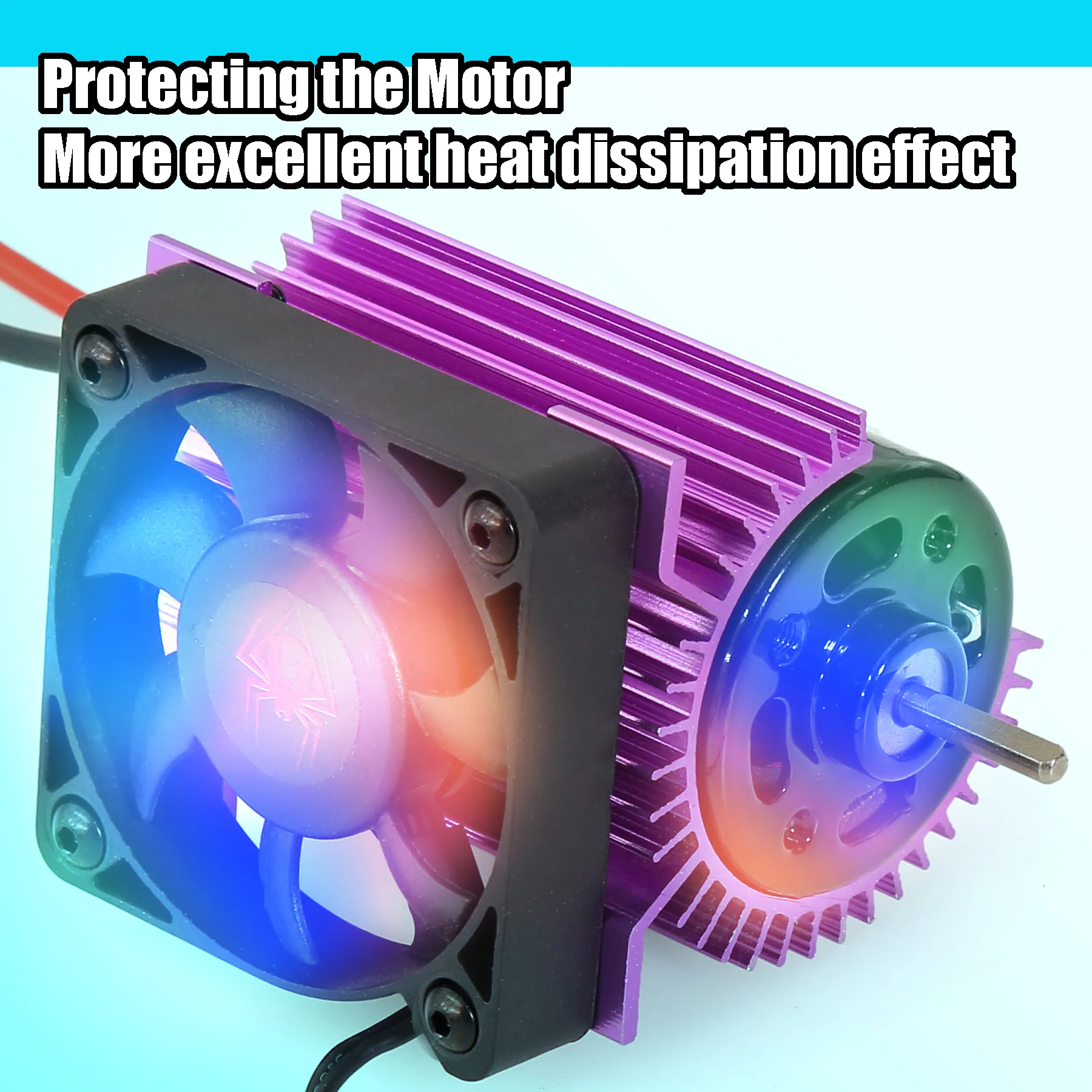 Motor Heatsink 1PCS Racing Aluminum Electric Motor Heat Sink Radiator Cooling Fins for 540 550  Motor RC Car Part