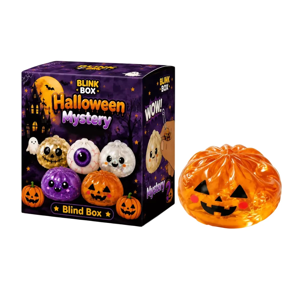 Neues Halloween-Geister-Knödel-Spielzeug, weiches, langsam rückfederndes Squishy-Spielzeug, Fidget-Dampfbrötchen, Squishy-Knautschspielzeug