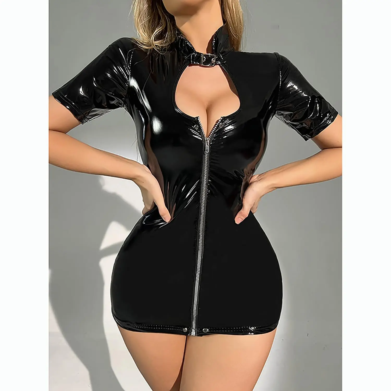 지퍼 업 미니 드레스 Bodycon 드레스 파티 드레스 패션 이브닝웨어 나이트 클럽