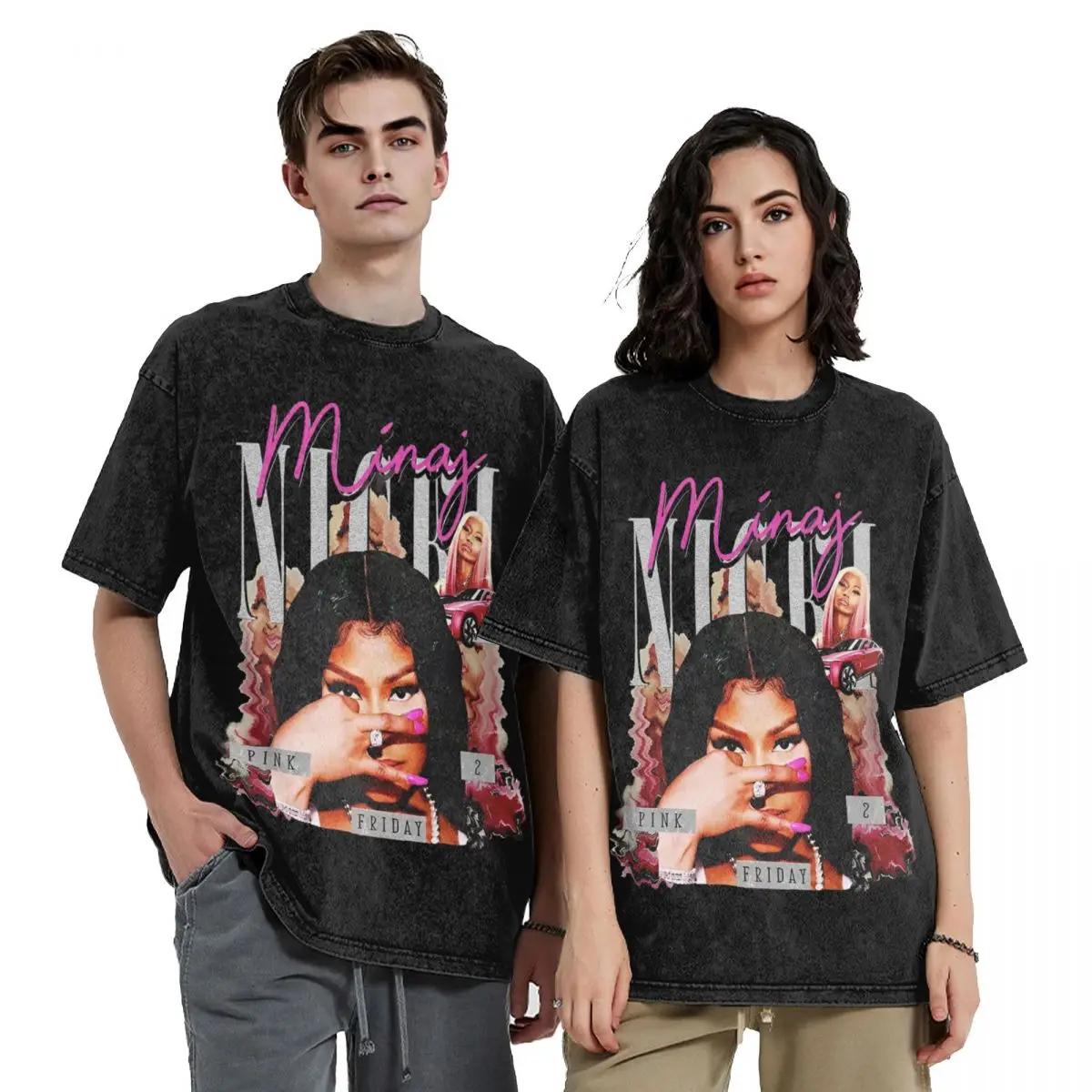 Women Men Nicki Minaj Pink Friday 2 Tour 2024 T Shirt Graphic Printed Gag City World Tour Harajuku Streetwear Tees New Arrival