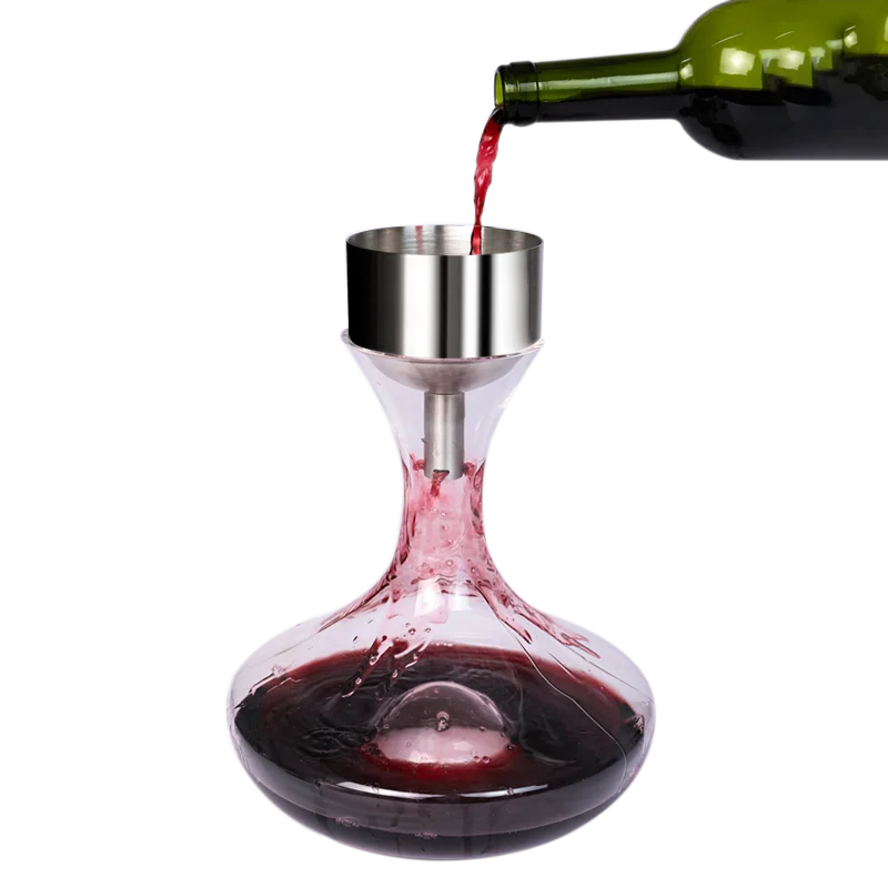 wine decanter Aerator aerator stainless steel dispenser separ funnel with Sediment Strainer stainless steel dispenser funnel