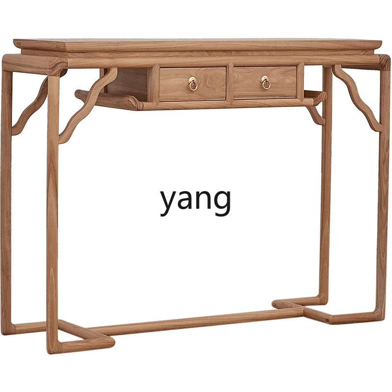 XYY New Chinese Furniture Old Elm Wood Wood Color Solid Wood Buddha Table Offering Table