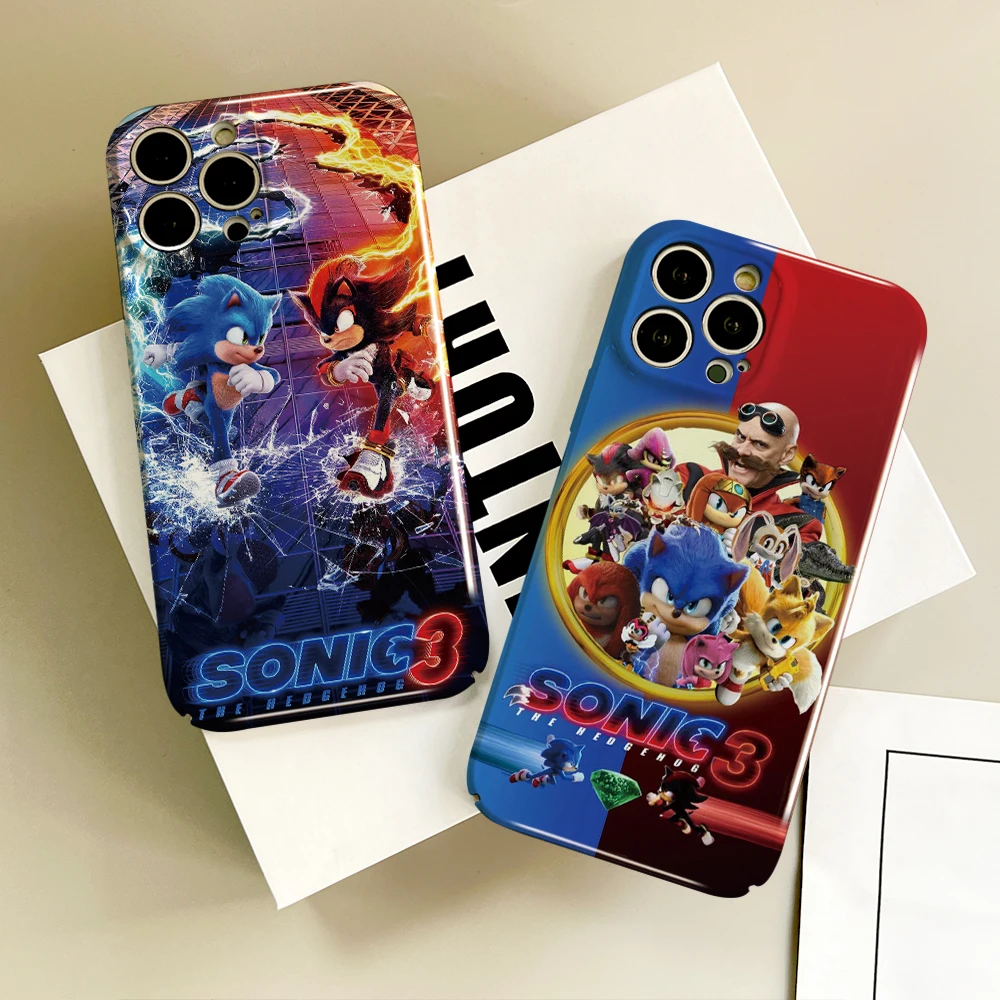 Film S-Sonic the H-Hedgehog 3 Phone Case For IPhone 16 15 14 13 12 11 Plus Pro Max Mini All-inclusive Tough Personalized Cover