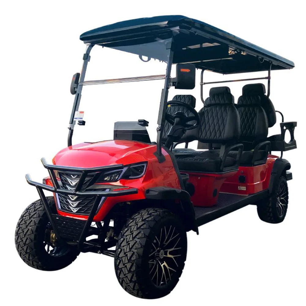 China Manufacturer Wholesale 100/120km Mileage Lead Acid/Lithium Battery 48V/60V/72V 4 Seats Hunting Golf Cart Electric