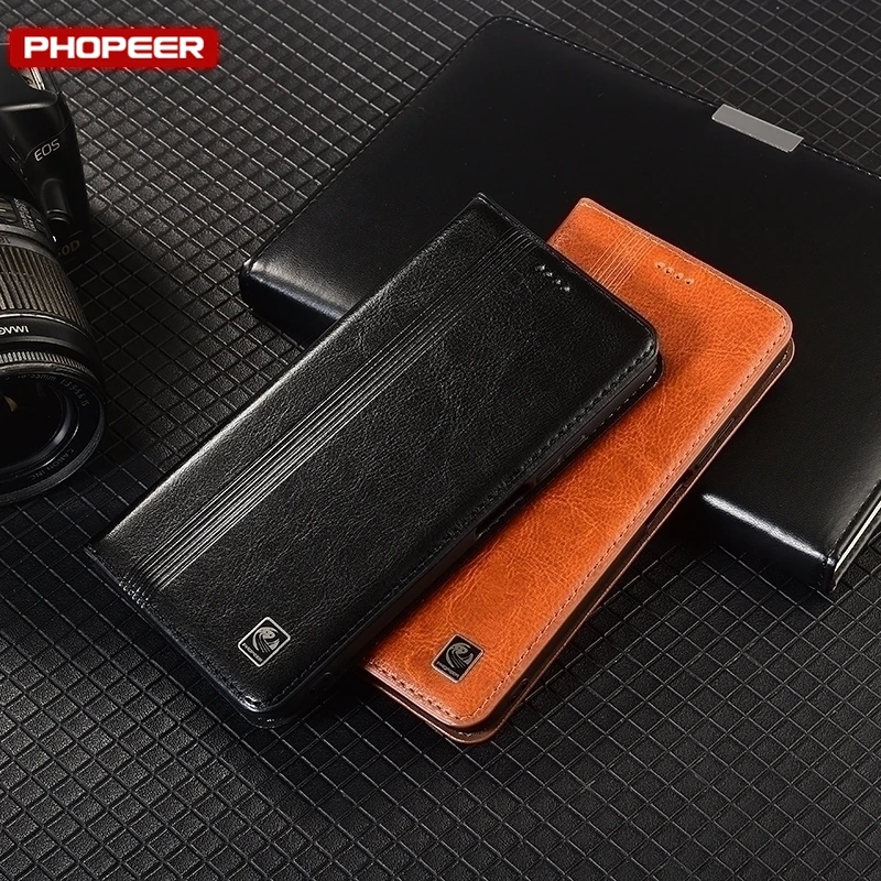 حافظة جلدية أصلية فاخرة لهاتف Xiaomi Mi Mix 2 2s 3 4 Mi لهاتف Xiaomi Max 2 3 4 Pro حافظة مغناطيسية قابلة للطي