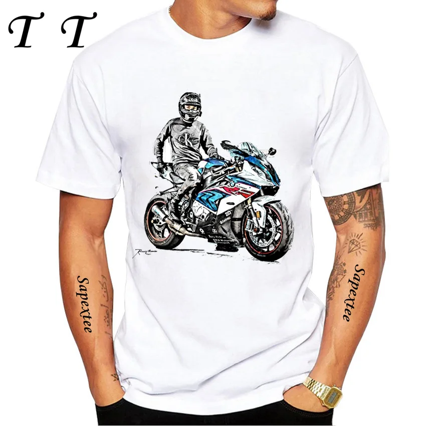 Ropa de verano para hombre, camiseta de manga corta estilo GS Adventure para motocicleta S1000 RR, camisetas para amantes del deporte de Moto, camisetas blancas de Hip Hop
