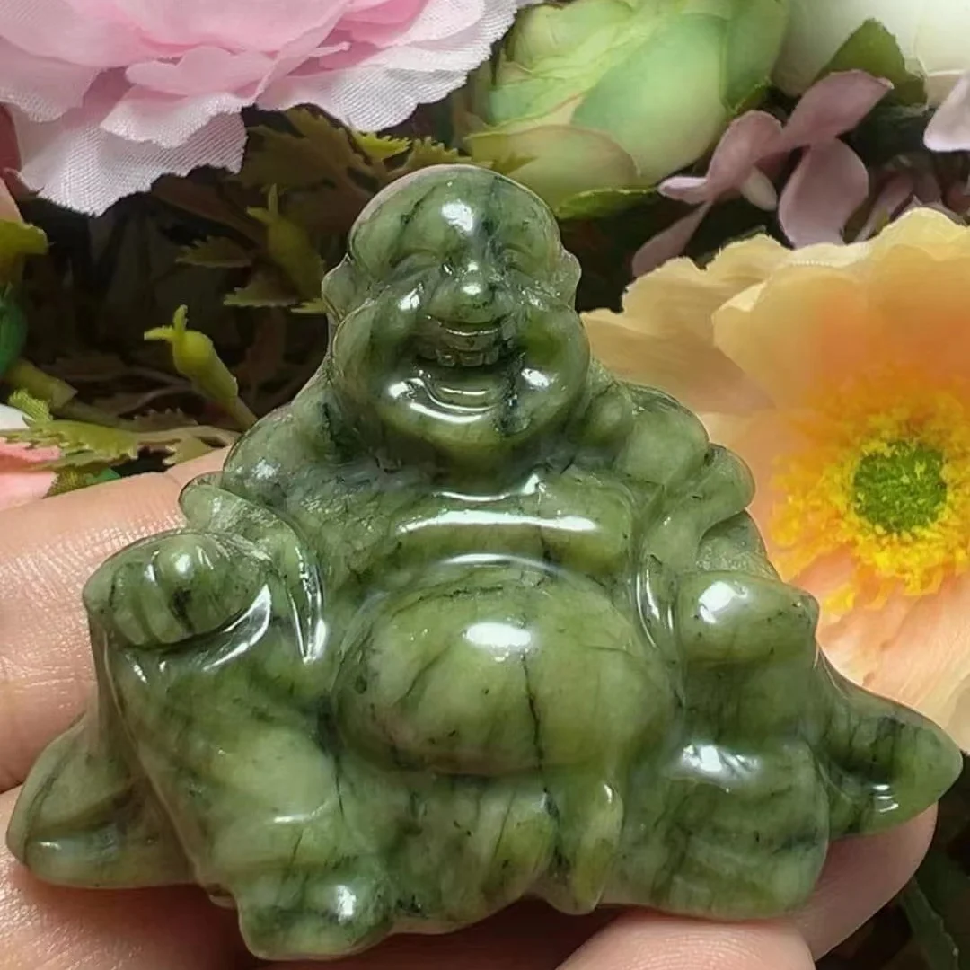 1PC 5cm natural crystal Hsiuyen jade carved buddha decoration for giftt decoration for gift