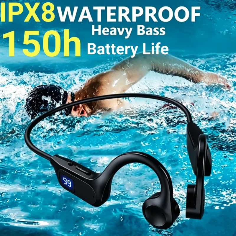Słuchawki bezprzewodowe Lenovo z przewodnictwem kostnym, słuchawki Bluetooth do sportu i pływania, słuchawki kompatybilne z Bluetooth, zestaw głośnomówiący z mikrofonem — zdjęcie produktu 4