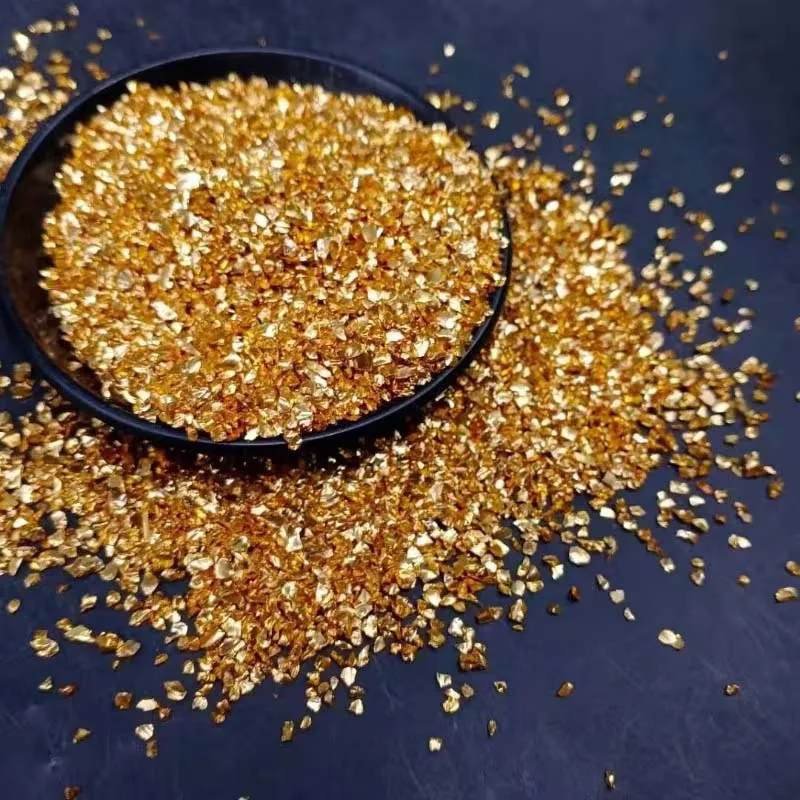 50g Fake Gold Stone Flakes Metallic Glass Glitter Sprinkles Resin Inclusions Embellishment for Resin Art Jewelry Making Supplies